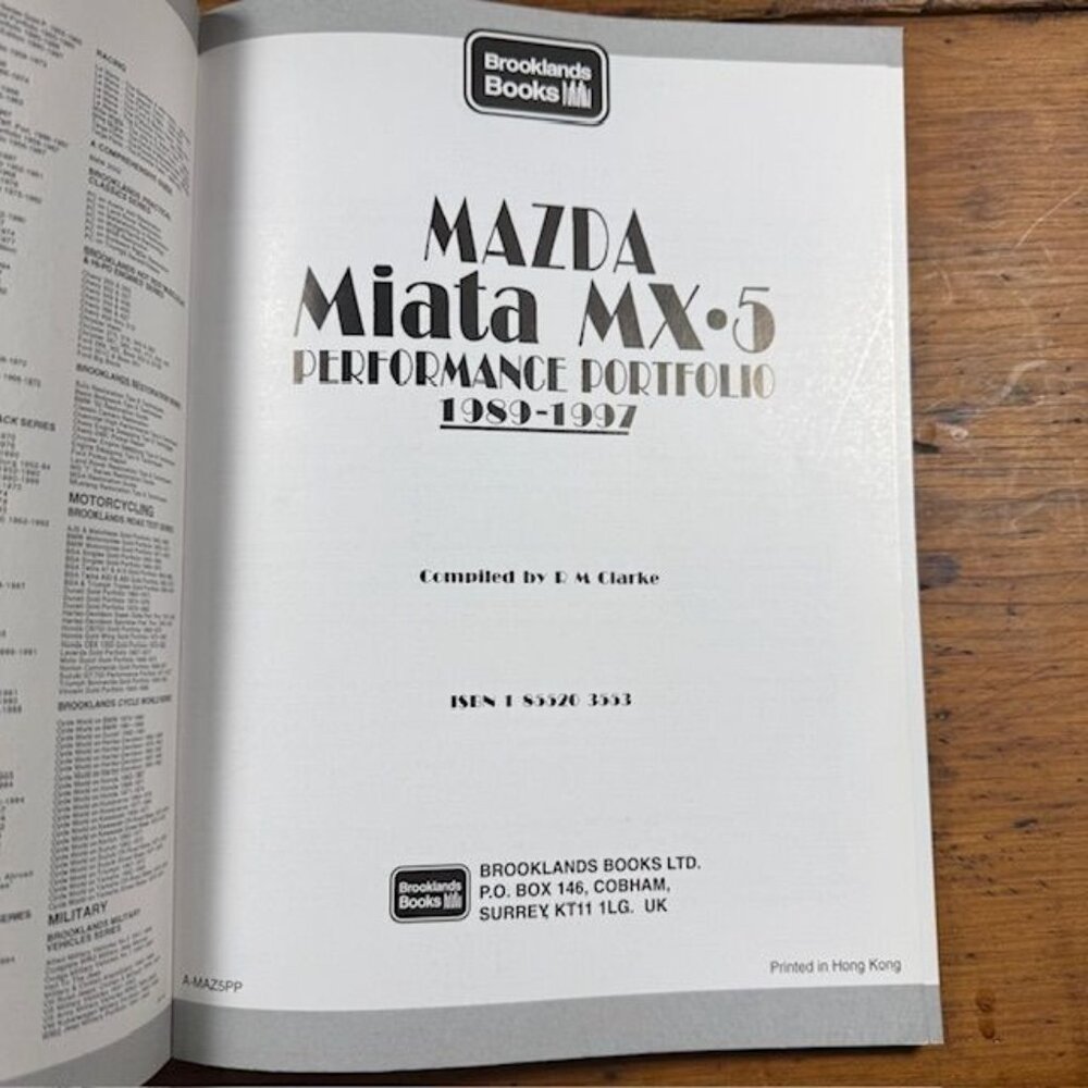 Mazda Miata MX-5 Performance Portfolio 1989-1997 Brooklands Books Road Tests - Picture 3 of 5